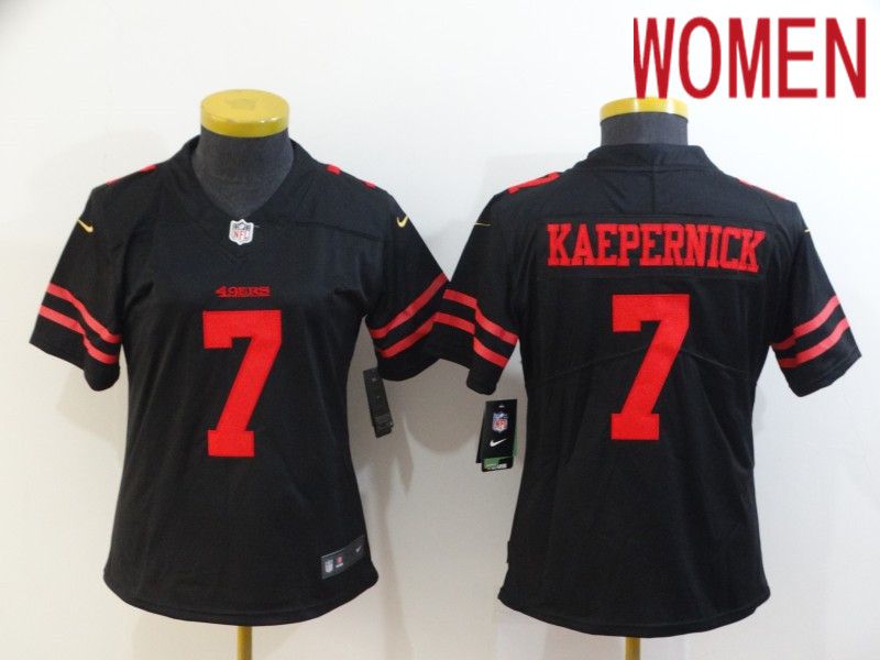 Women San Francisco 49ers #7 Kaepernick Black Nike Vapor Untouchable Limited 2020 NFL Nike Jerseys->san francisco 49ers->NFL Jersey
